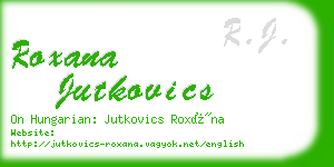 roxana jutkovics business card